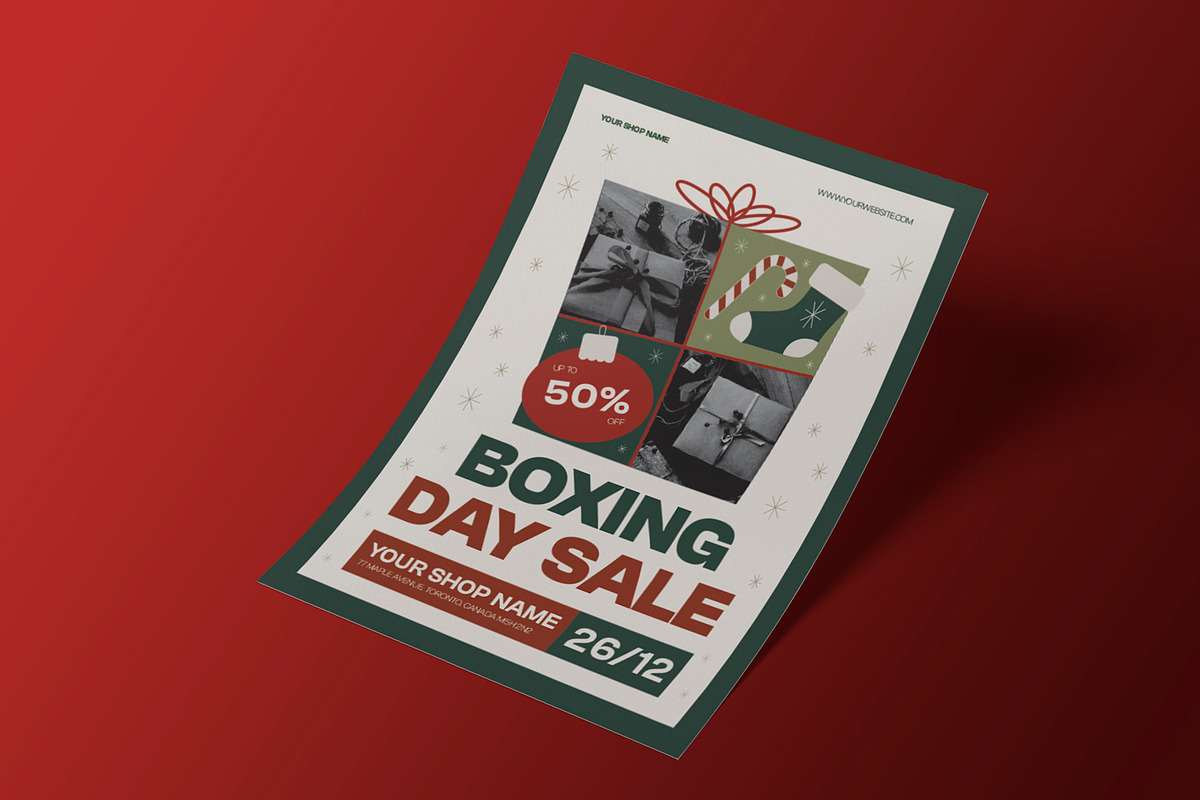 White Boxing Day Flyer, a Flyer Template by Neermana (Photo 2 of 4)