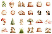 Watercolor Woodland Animals Clipart, an Illustration by Sublimation Artist (Thumbnail 3 of 7)