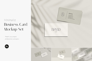 Minimalist Business Card Mockup Set