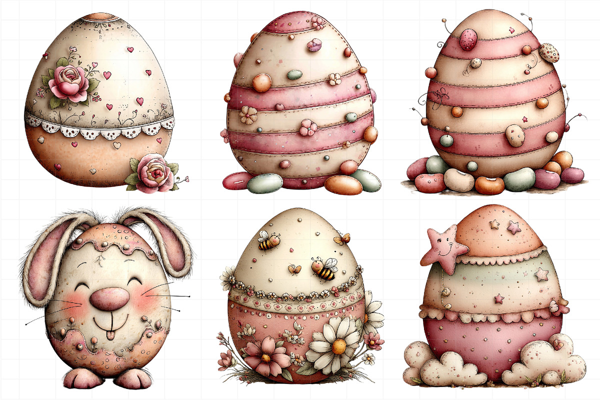 Whimsical Easter Egg Clipart, an Illustration by Daily.Designs (Photo 4 of 8)
