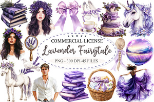 Watercolor Lavender Fairytale Prince