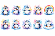 Cute Penguin Watercolor Sublimation, an Animal Illustration by S Graphic Studio (Thumbnail 2 of 4)