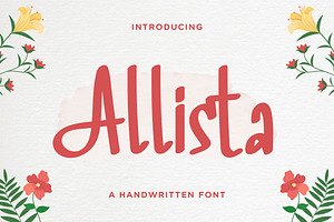 Allista - Handwritten Font, a Handwritten Font by Typefactoryco