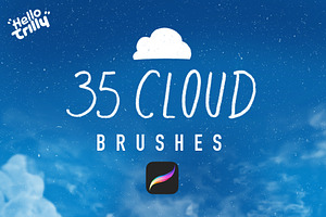 35 Cloud Brushes For Procreate