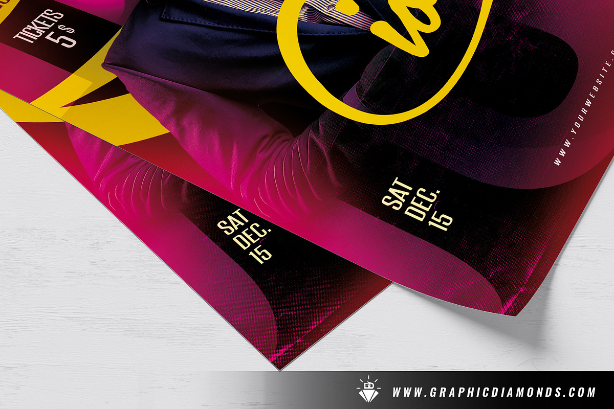Guest Dj Flyer PSD Template, a Flyer Template by GraphicDiamonds (Photo 3 of 6)