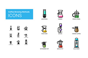 Coffee Brewing Methods - Icons