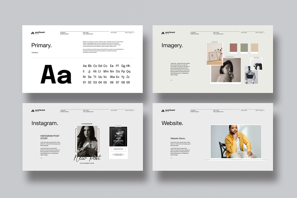 AURA | Brand Guidelines, a Presentation Template by creathrivestudio (Photo 10 of 16)