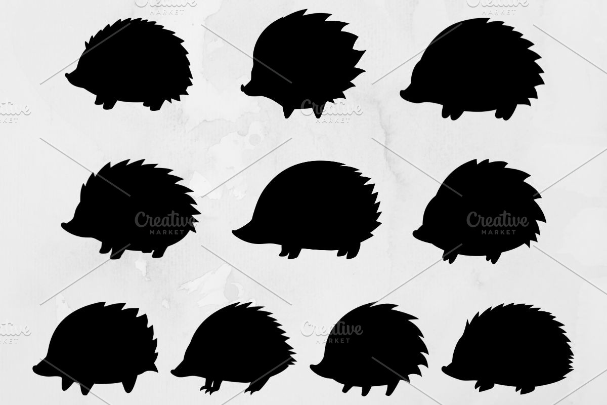 Hedgehog Silhouette SVG, an Animal Illustration by newminddesign (Photo 1 of 10)