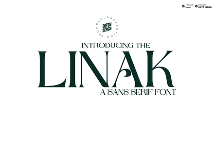 Linak, a Sans Serif Font by Dipto design