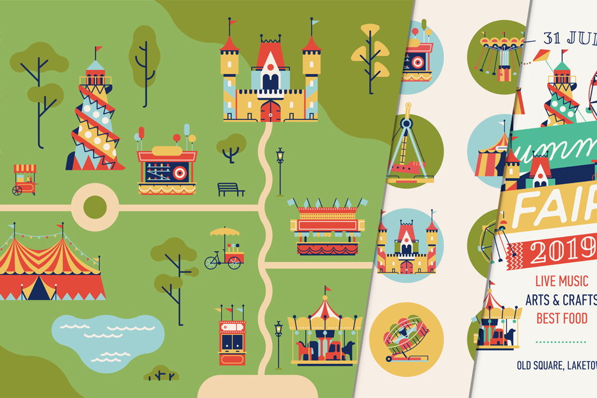 Attracted & Amused. Park graphics, an Illustration by Masha Tace (Photo 1 of 10)