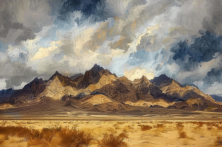 A stunning view of a rugged mountain, a Photo by Tanuart