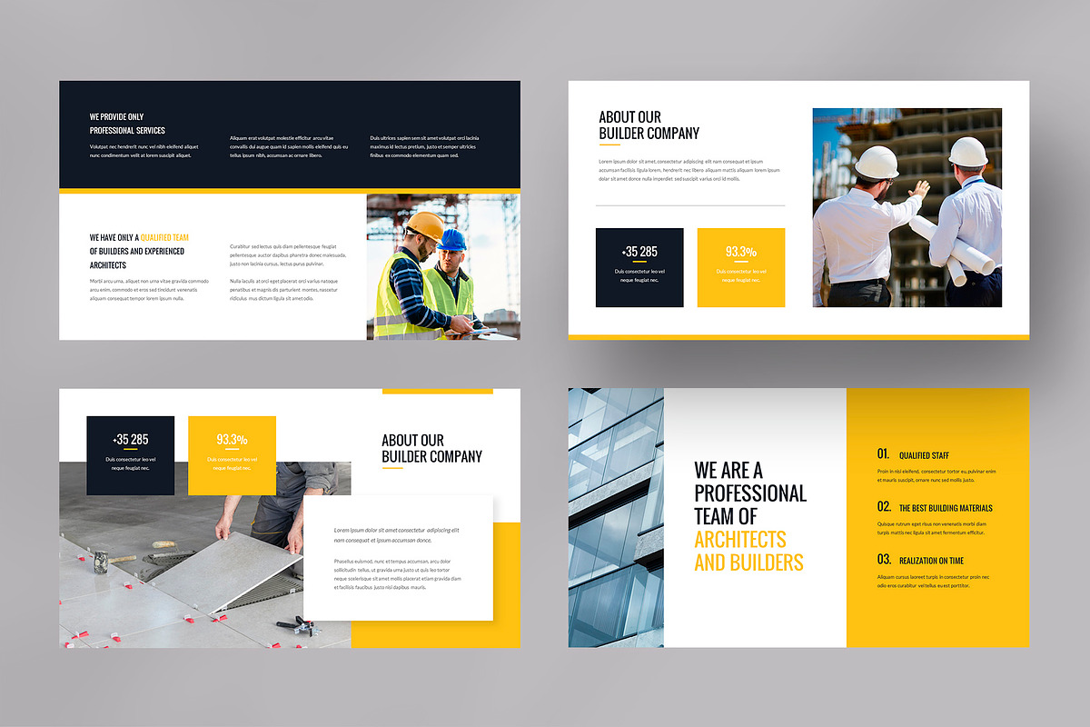Construction Company Profile PPT, a Presentation Template by artbart (Photo 9 of 26)