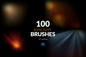 100 sunlight photoshop brushes, a Brush Add-On by Walllow Creatives