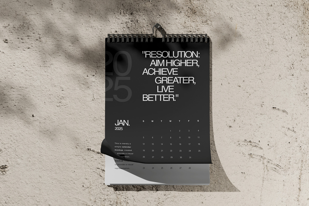 Calendar Mockup, a Merchandise Mockup by SLAB! Design (Photo 4 of 8)