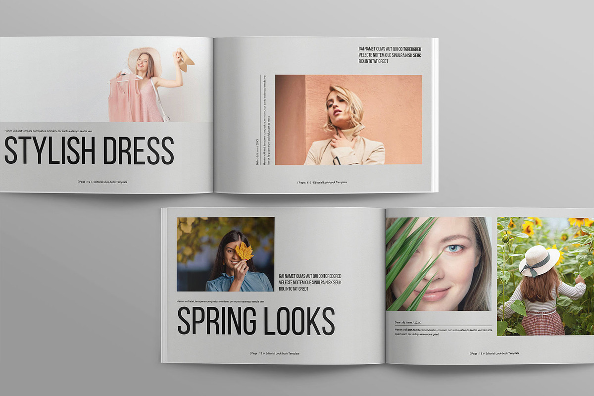Editorial Lookbook Template Landscap preview 5