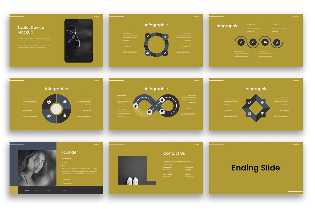 Bianka–Business PowerPoint Template, a Presentation Template by kreatifreya (Photo 5 of 5)