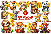Cute Animals with Daffodils Flowers, an Illustration by Dream Creation (Thumbnail 1 of 4)