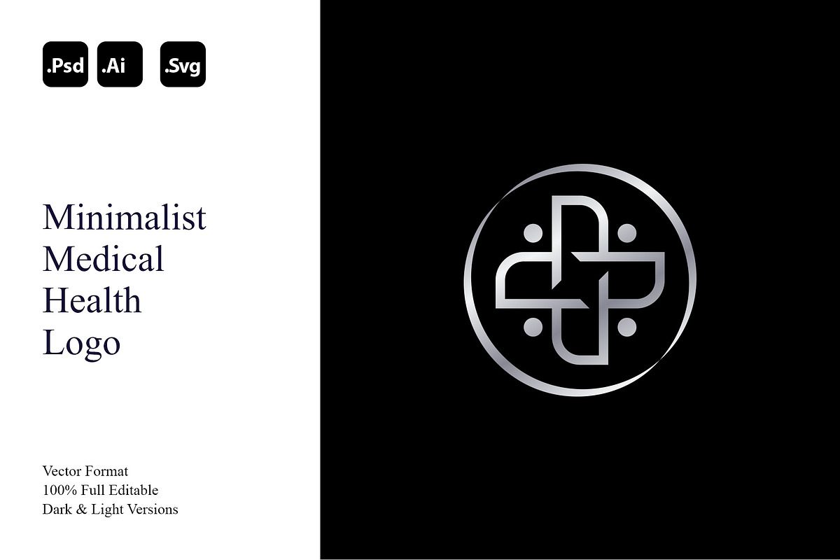 Minimalist Medical Health Logo, a Branding & Logo Template by Luxury Logos (Photo 1 of 4)