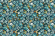 Blue, teal, green, rust and ochre, a Pattern Graphic by Anya-D (Thumbnail 3 of 7)