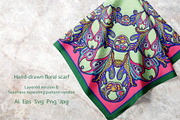 Mint & Amethyst Paisley Scarf, an Object Graphic by ilustrinna (Thumbnail 3 of 7)