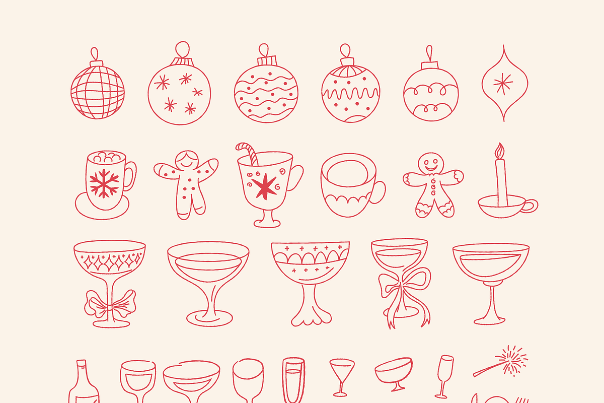 Holiday vibes, hand drawn clip art, a Graphic by venimo (Photo 10 of 10)