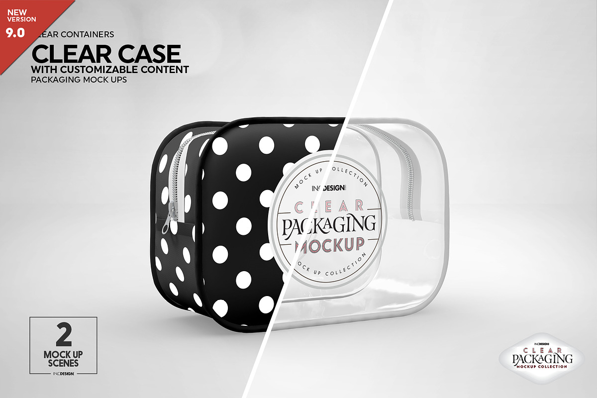 Clear Zipper Case Packaging Mockup, a Cups & Container Mockup by INCDesign (Photo 1 of 10)
