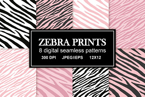 Zebra tiger stripes patterns