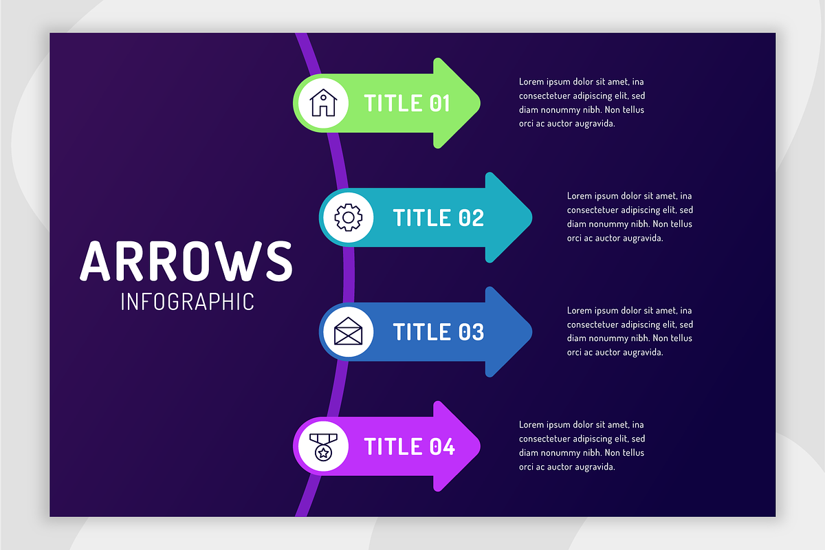 Arrows Infographic Template, a Templates & Theme by Bartama Graphic (Photo 2 of 4)