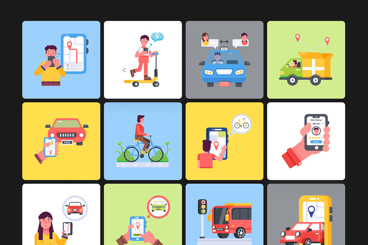 Ride Sharing and Transportation Icon, a Duotone Icon by Prosymbols (Photo 6 of 9)