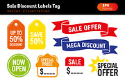 Discount tags & sale banner vector, an Object Graphic by zahidhossainalif (Thumbnail 1 of 3)