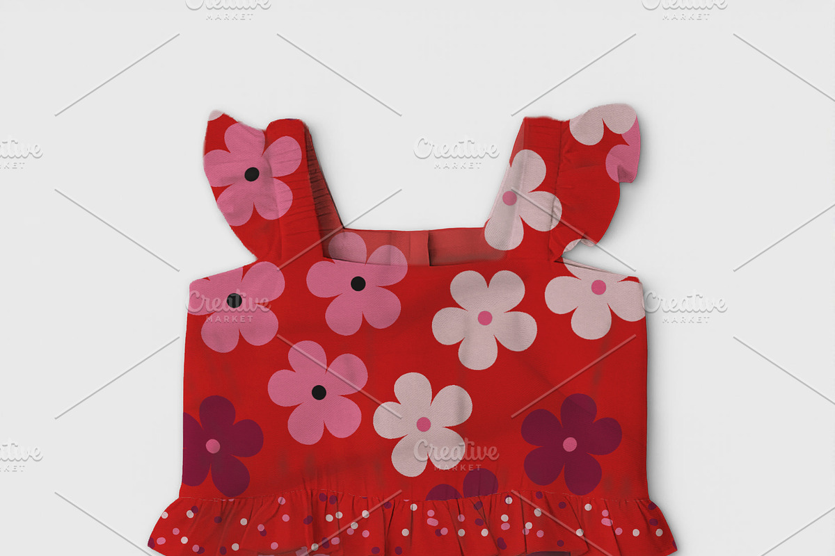 Baby Girl Ruffle Romper Mockup, a Shirt Mockup by Nora Gad (Photo 11 of 21)
