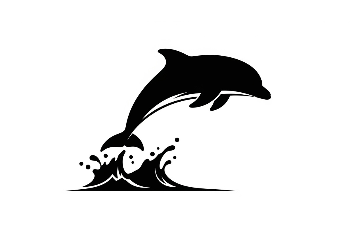 Dolphin Jumping Silhouette Vector, an Illustration by Designs_River (Photo 39 of 51)