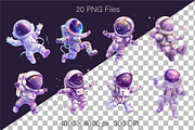 Cute baby astronaut 01. T-Shirt, PNG, an Animal Illustration by KENO Mascots (Thumbnail 2 of 10)