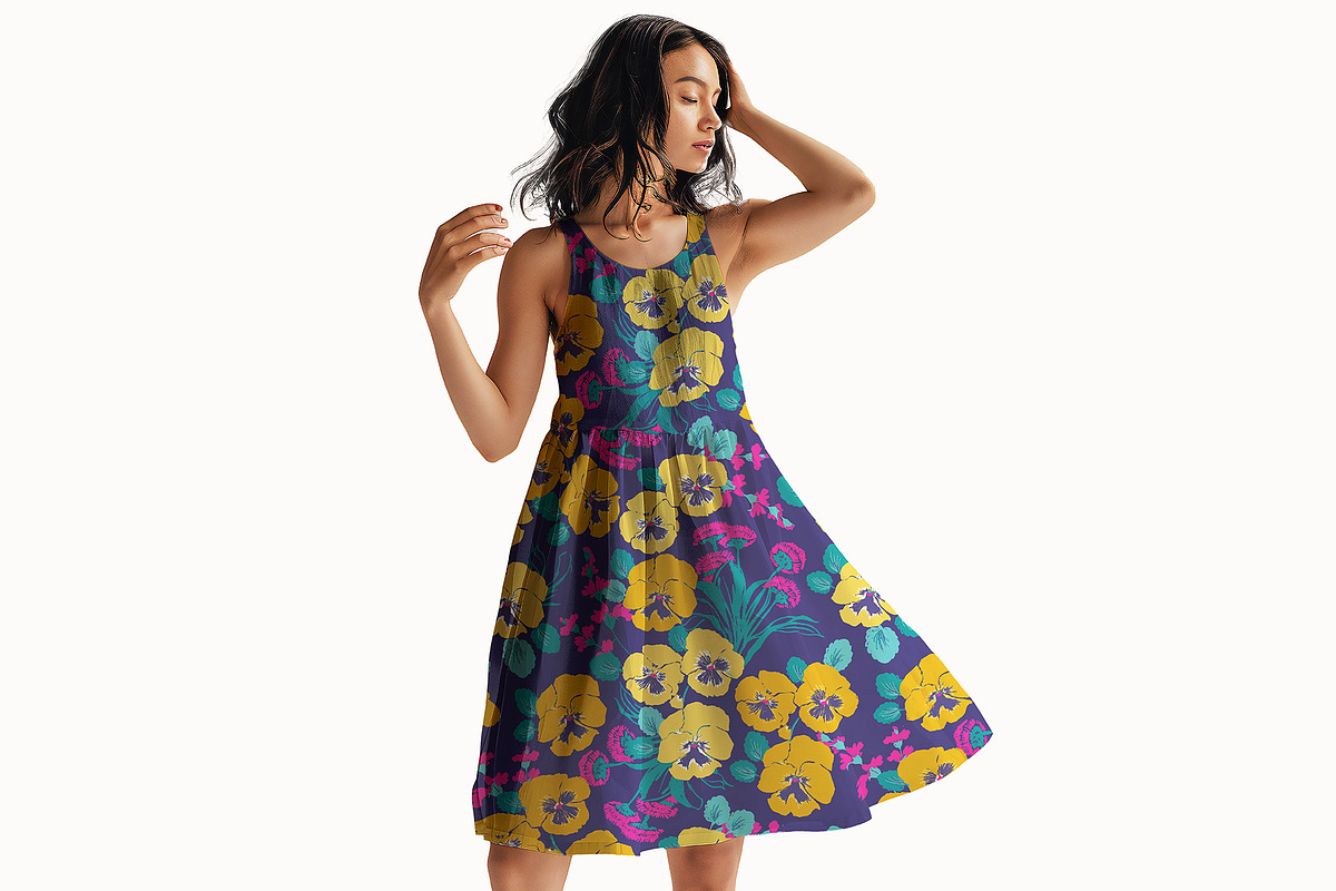 Colorful Pansies Floral Pattern, a Pattern Graphic by StudioGlouna (Photo 6 of 9)