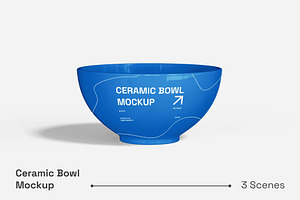 Round Ceramic Bowl Mockups, a Household Mockup by renderstockmarket