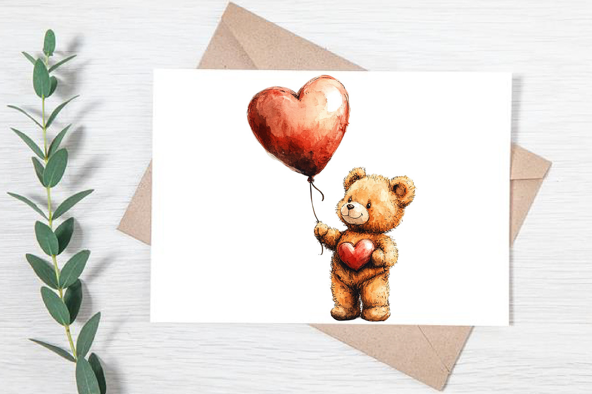 Watercolor Valentine's Day Clipart, an Illustration by Canvas Craft (Photo 5 of 6)