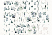 Watercolor winter forest., a Decorative Illustration by TaPilipa (Thumbnail 9 of 9)