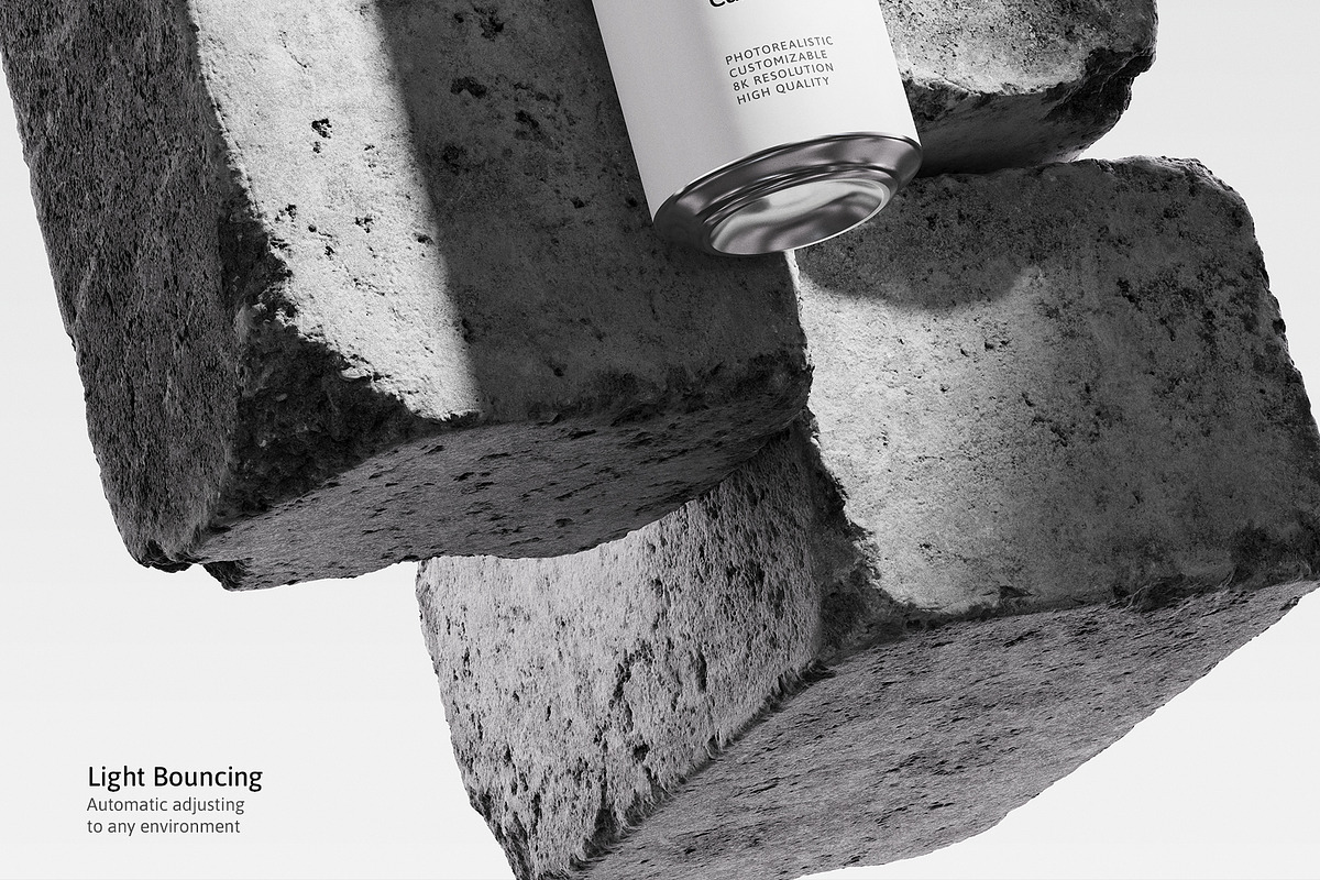 500ml Can Mockup | Brick Scene, a Packaging Mockup by AY Mock-Ups (Photo 6 of 9)