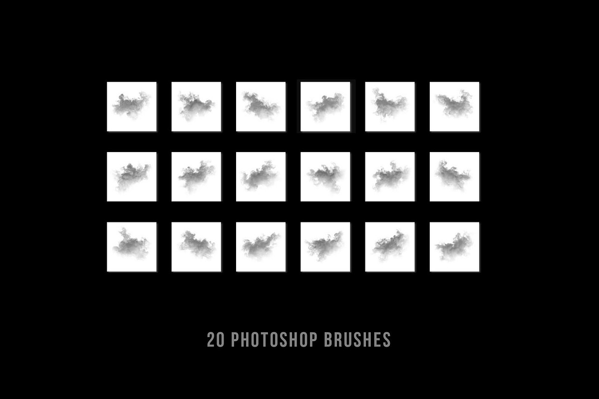 Dense Smoke photoshop brush set, a Brush Add-On by Walllow Creatives (Photo 4 of 4)