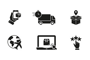 Logistic and Shipping Icons, a Transportation Illustration by Gentle Studio
