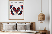 35 Patriotic Butterfly Art Bundle, a Decorative Illustration by Art Paradise Studios (Thumbnail 7 of 8)