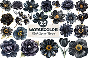 Glitter Luxury Black Spring Flower, an Illustration by CreationArt (Thumbnail 1 of 5)
