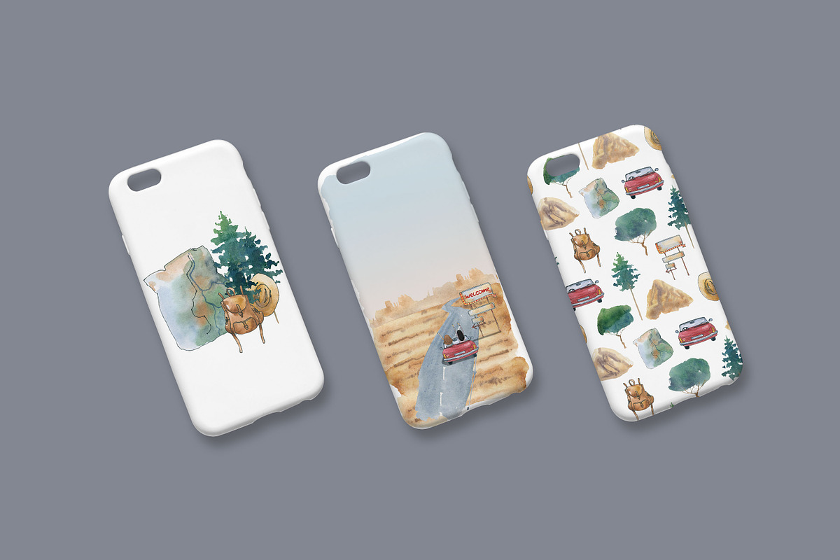 Watercolor travel bundle, summer set, a Person Illustration by LyubovZaytseva (Photo 15 of 20)