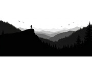 Mountain Pines Silhouette, a Graphic by hafijul (Thumbnail 8 of 17)