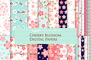 Cherry Blossom Flower Set, an Illustration by Mia's Graphic Design (Thumbnail 6 of 9)