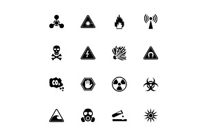 Danger - Flat Vector Icons, an Illustration by Artsaba Family