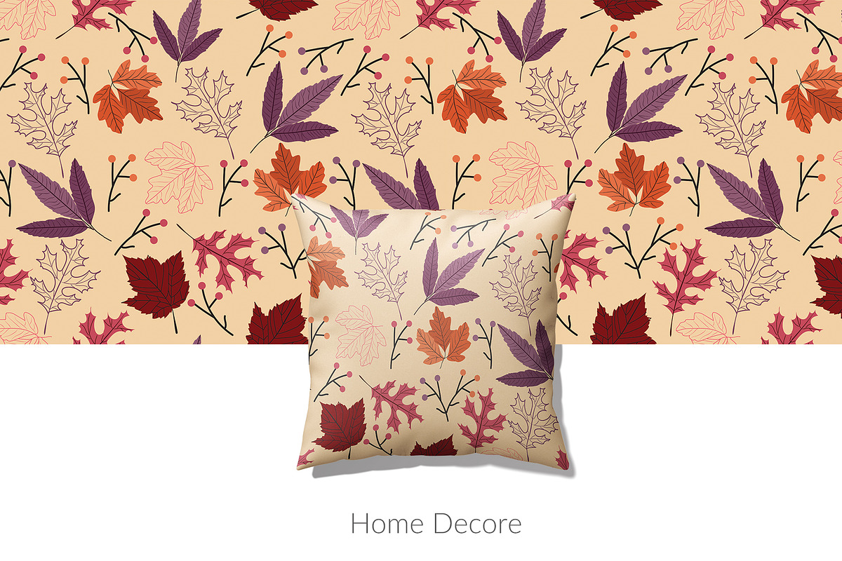 Seamless Autumn leaves Pattern Set, a Pattern Graphic by Sheikhadesign (Photo 3 of 6)