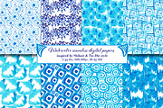 Watercolor seamless patterns, a Pattern Graphic by Visual Animal (Thumbnail 1 of 6)