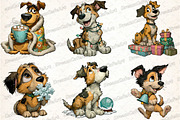 Funny Christmas Dog Clipart, an Illustration by DreamCafeArt (Thumbnail 4 of 8)