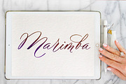 Procreate Brush Calligraphy: Marimba, a Brush Add-On by INKMETHIS (Thumbnail 1 of 2)